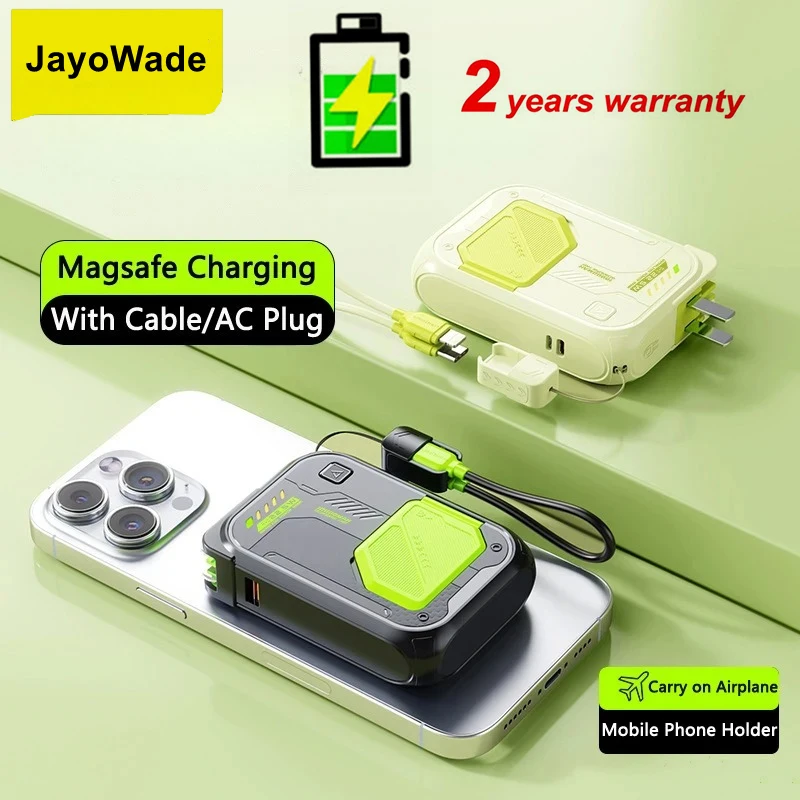 

Модное настенное зарядное устройство 20000 мАч, кабель Power Bank для быстрой зарядки iPhone 16 15 Xiaomi Samsung, портативный аккумулятор Powerbank