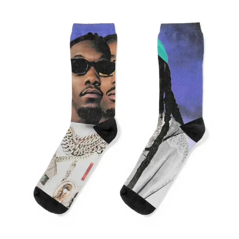 

Migos - Culture III Socks cotton Rugby cycling christmass gift Men Socks Luxury Brand Women's
