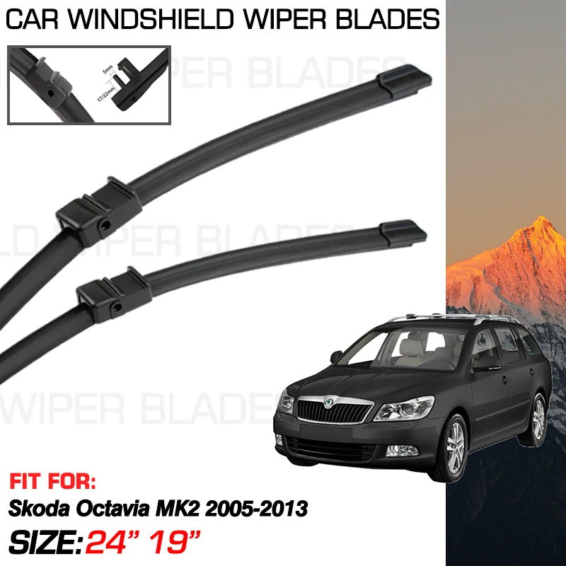 

Car Wiper Blades For Skoda Octavia MK2 2 2005-2013 2012 2011 2010 2009 2008 2007 2006 1Z Car Accessories Windshield Washer Brush