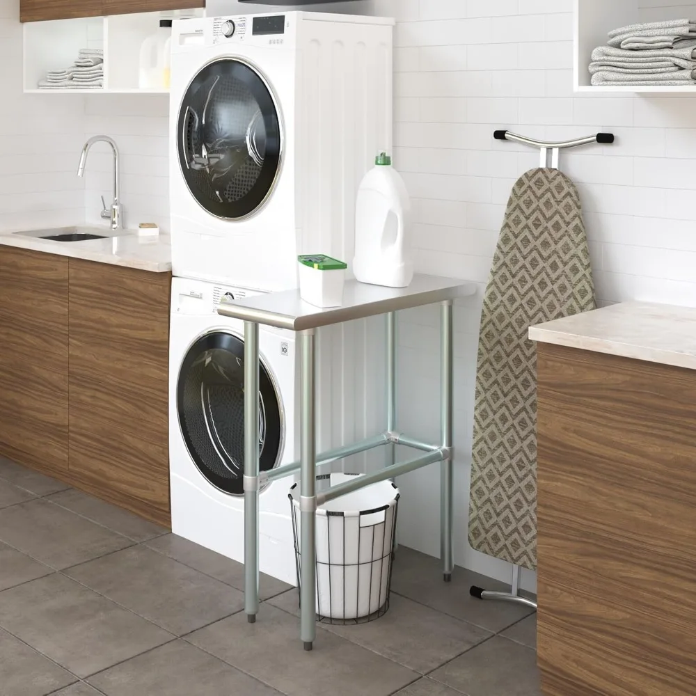 โต๊ะทำงานครัวสแตนเลส ได้รับการรับรองมาตรฐาน NSF สำหรับเตรียมอาหาร ซักผ้า และใช้งานอเนกประสงค์ ขนาด 12x30