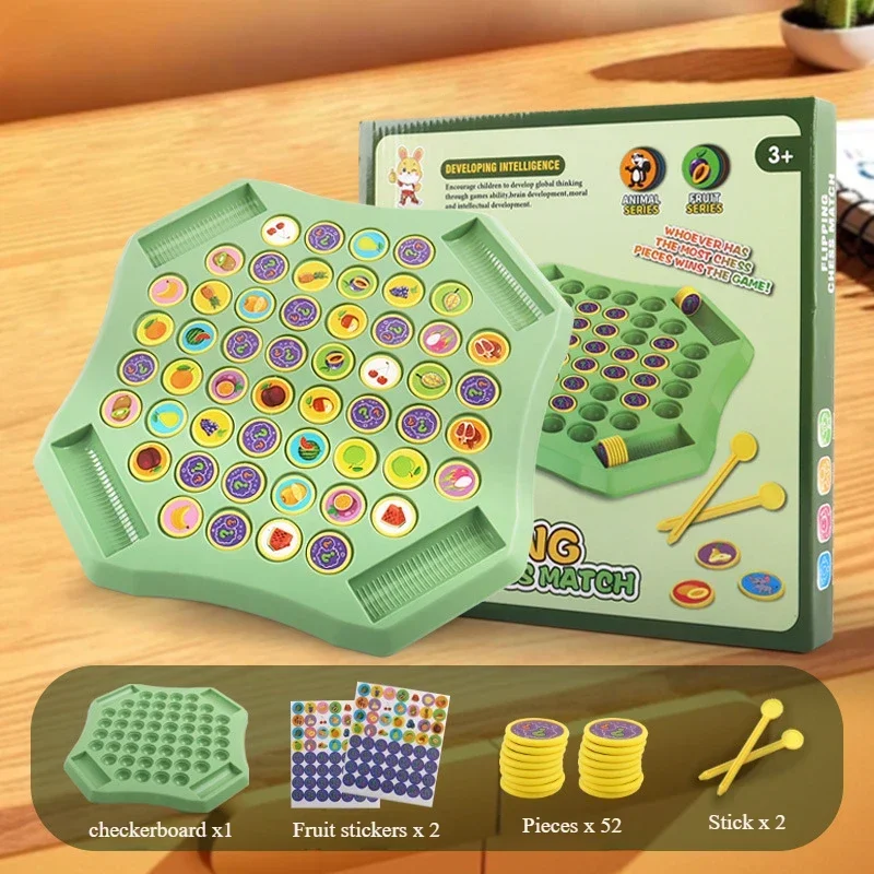 

Настольная игра в шахматы с фруктами и животными, логическое мышление, когнитивная память животных, интерактивная игра для родителей и детей