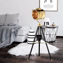 Retro Studio Tripod Floor Lamp Sliver Gold Industry Floor Lights Wooden Corner Standing Lamps For Living Room Indoor Lighting