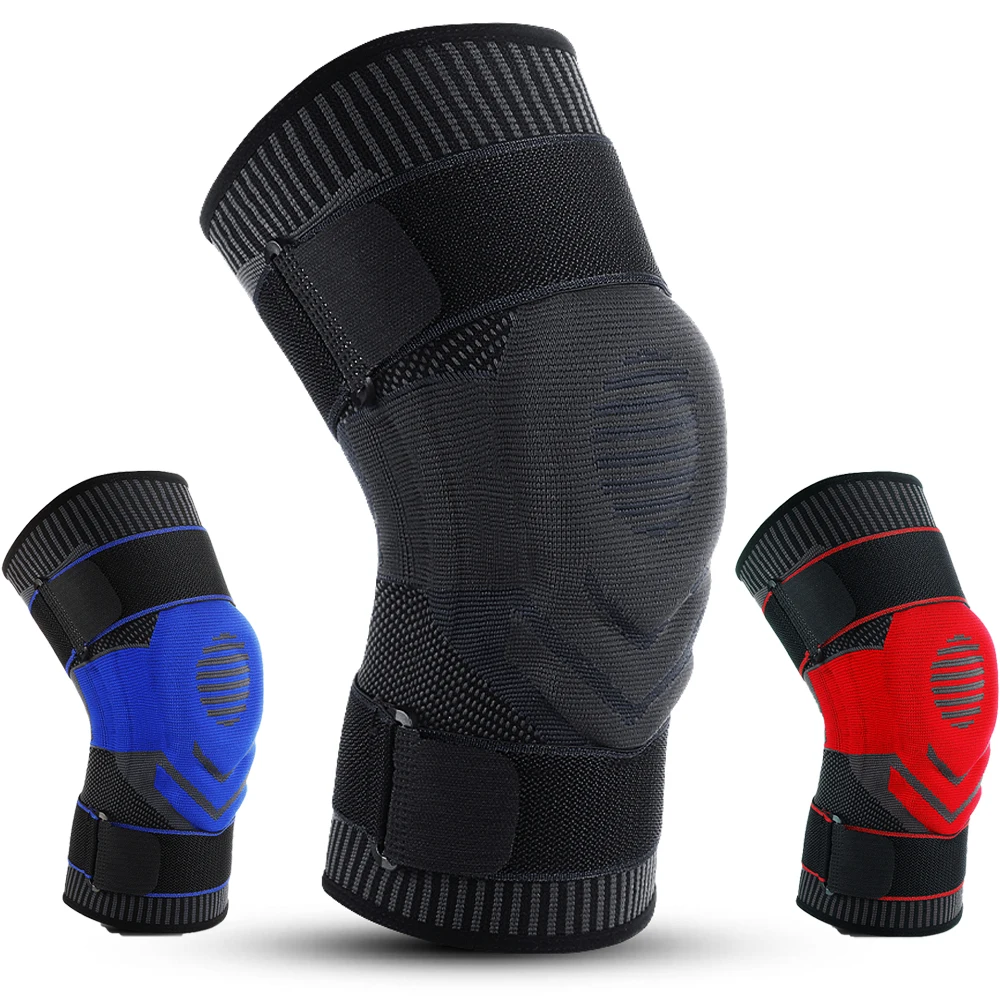 1PCS Knee Brace For Sport Knee Support Kneepad Silicone Spring Patella Protector Running Volleyball Rodilleras Joelheira