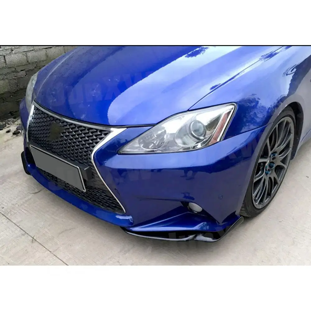 Carbon Fiber Front Bumper Lip Splitters for Lexus IS250 300 350 IS F Sport Sedan 4 Door 06-2012 Apron Winglets Flaps Spoiler FRP view 6