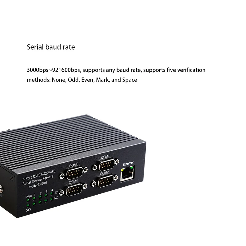 Serial network server Internet Splitter Adapter RJ45 Hub industrial grade RS232/485/422 serial to Ethernet converter rail type