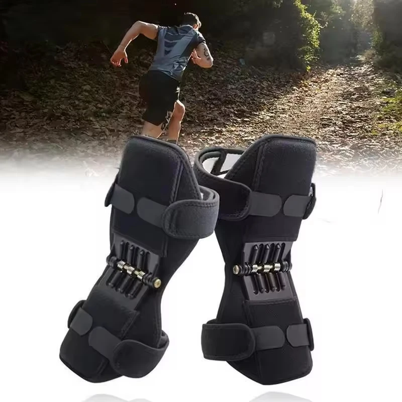 2-teilige Gelenkstützende Knieschoner, atmungsaktiv, rutschfest, Knie-Booster zur Schmerzlinderung, mit Federkraft-Stabilisator, Beinschutz