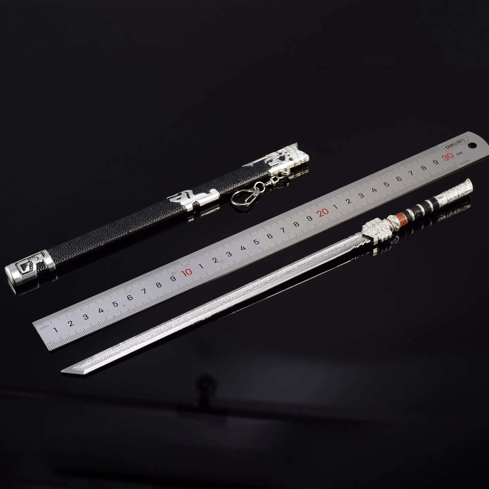 Espada periférica de animación Behead God de 30cm, 30cm, artesanía de aleación de Zinc de Metal, adornos de juguete, espada, modelo de arma de Cosplay