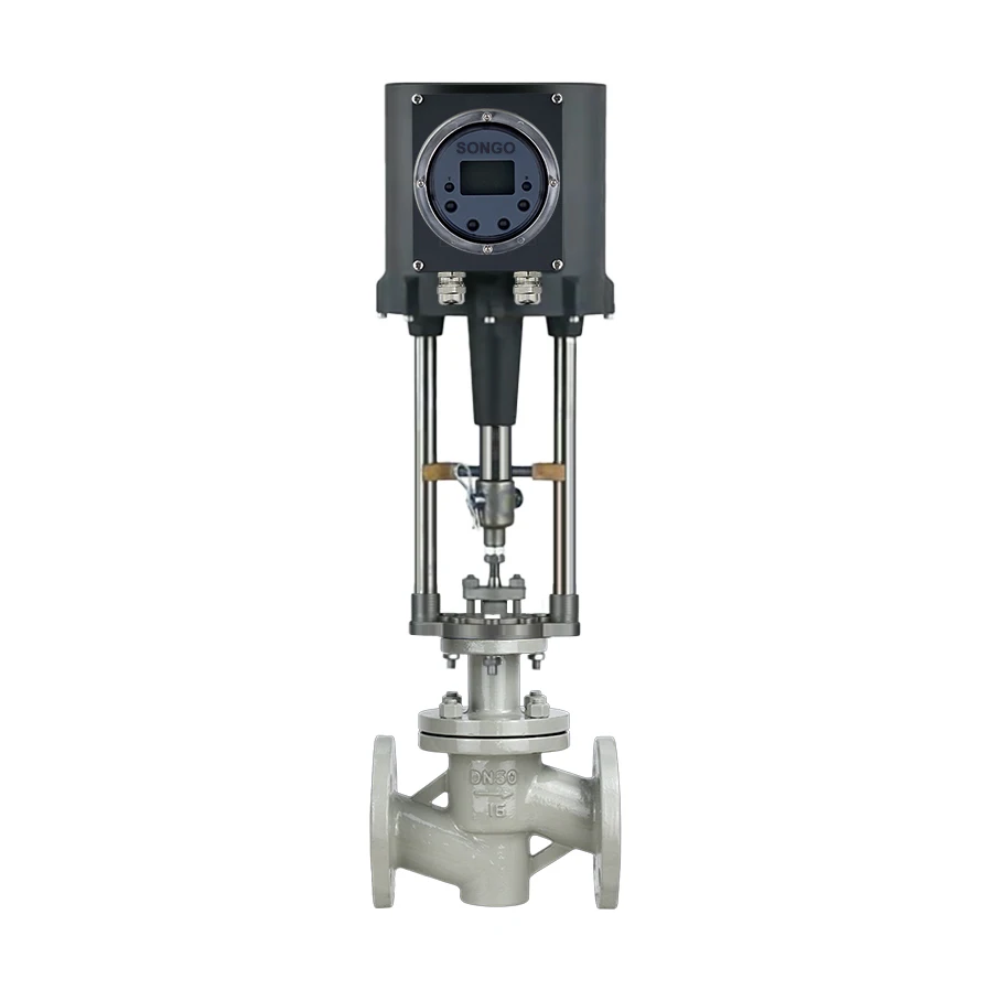 Line Casting Steel Electric Single Seated Control Valve Flow Steam Electric Modulating Control Valve