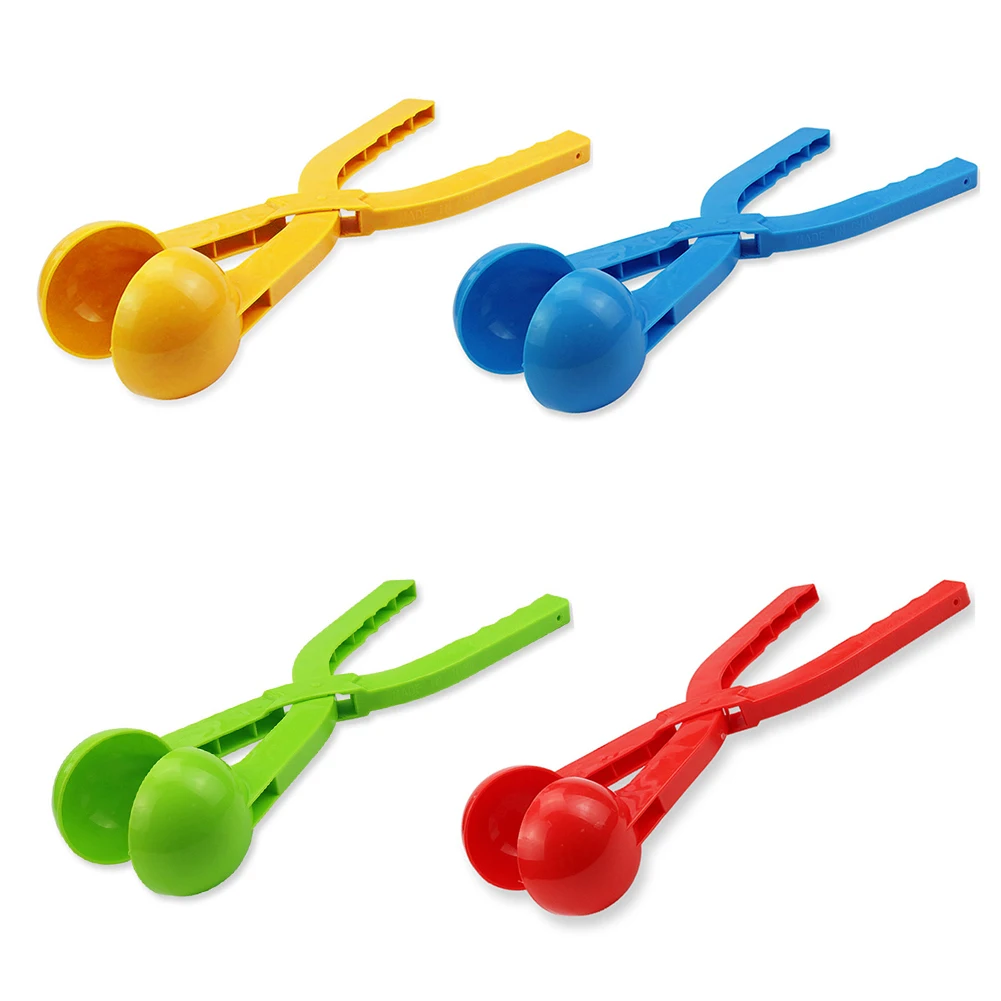 ثلاثية الأبعاد شكل دائري كرة الثلج كليب صانع الثلوج الرمال أداة قولبة الشتاء طفل الأطفال في الهواء الطلق مكافحة الألعاب البلاستيكية التفاعلية #5