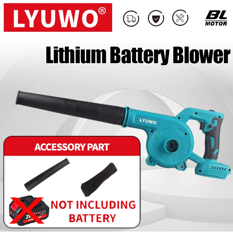 

LYUWO 20V Blower, Small Household Hair Dryer, High-Power Industrial Blowing And Suction Dual-purpose Dust Collector, Ash Blower