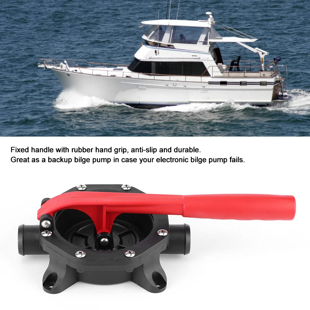 

Hand Bilge Pump 720GPH Manual Bilge Pump Hand Tools Water Transfer Diaphragm Self-Priming Pump for Marine Boat 720GPH Bilge Pump