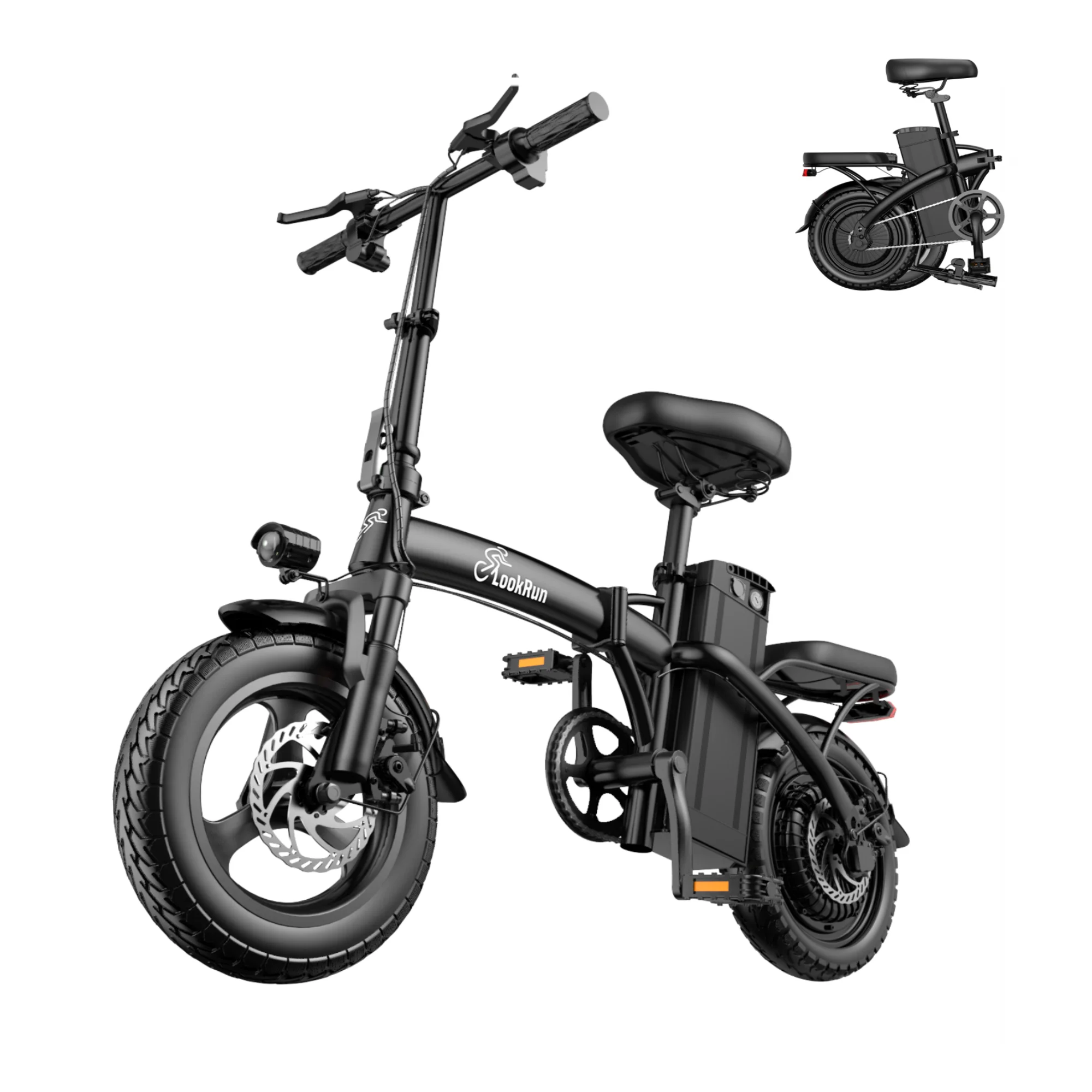 

Складной электрический велосипед, двигатель мощностью 400 Вт, 14-дюймовые вакуумные взрывозащищенные шины, скорость 20 миль/ч, двойные дисковые тормоза, трехступенчатое складывание.