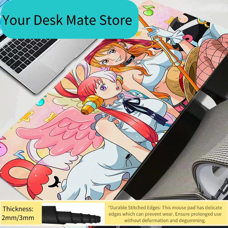 Schreibtischunterlage One Piece Uta & Nami Kollektion Anime Gaming Mauspad Erweiterte Große Rutschfeste Schmutzabweisende Schreibtischmatte