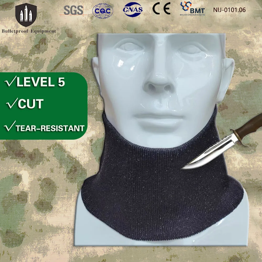 Self Defense Europe EN388 Level 5  Cut Resistant Safety Neck Gaiter Abrasion & Tear Proof Short Collar for Work Protection