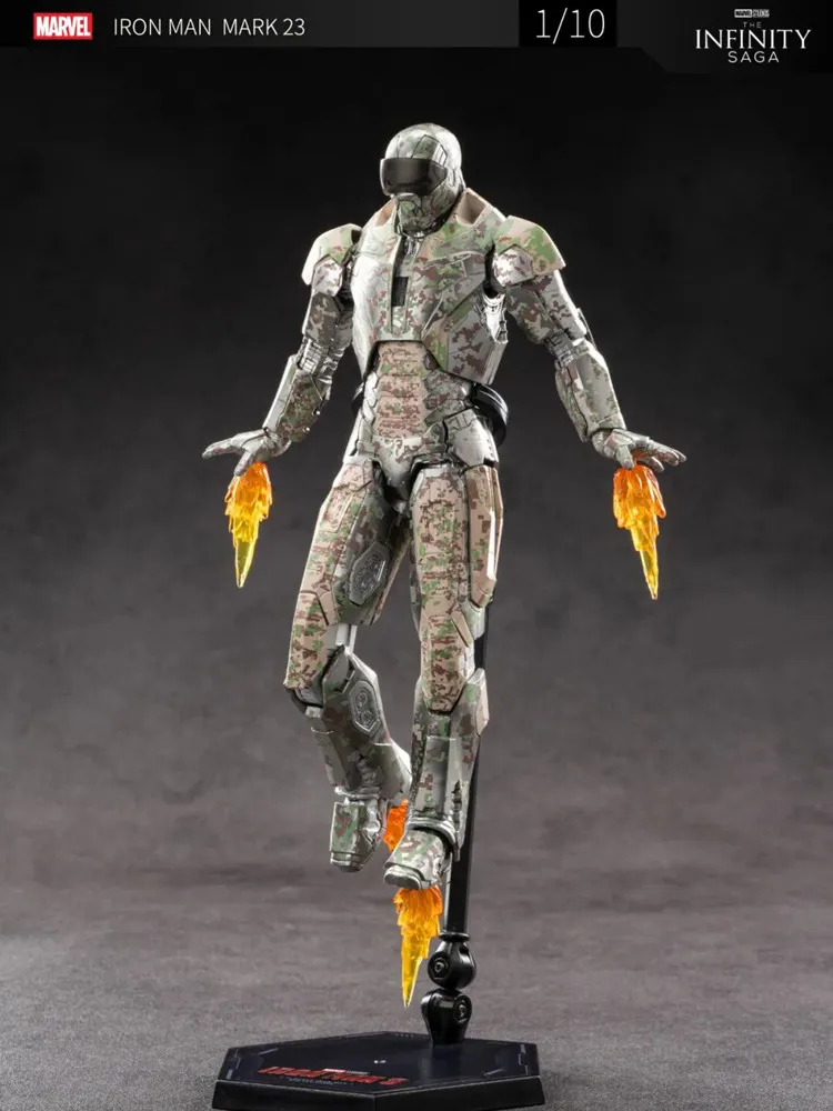 ของเล่นแท้จาก ZD Marvel รุ่น Iron Man Mark23 Shades Mark XXIII Shadow อัตราส่วน 1:10 ฟิกเกอร์แอคชั่นชุดเกราะรบ ของสะสม