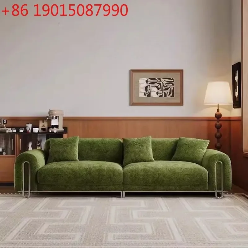 Chanting French retro sofa minimalist designer creative module sofa size apartment living room straight row combination