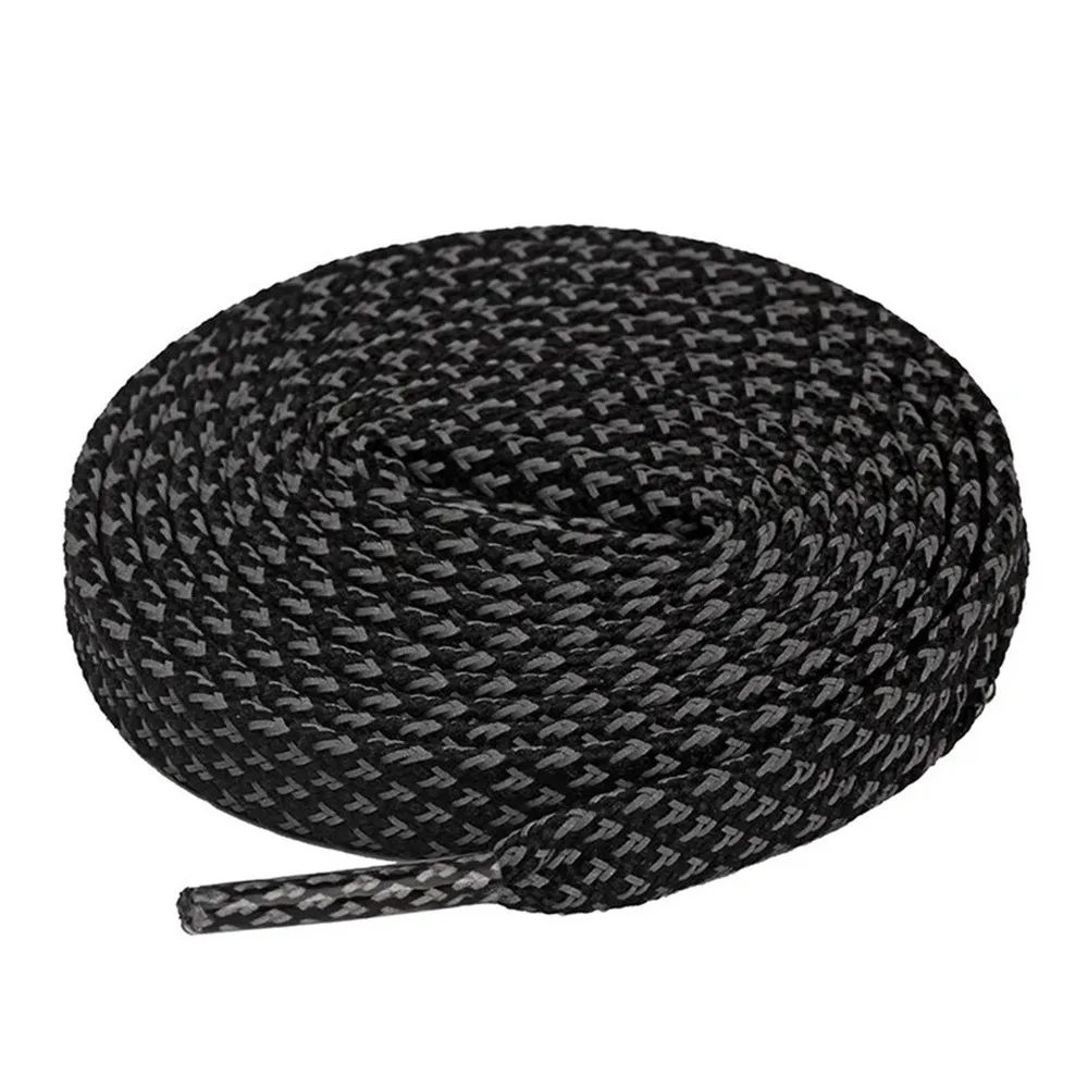 1Pairs New Colorful Reflective Laces Wide Wave 100CM Flat Shoelaces Casual Reflective Sneaker Shoestrings Shoelace Strings