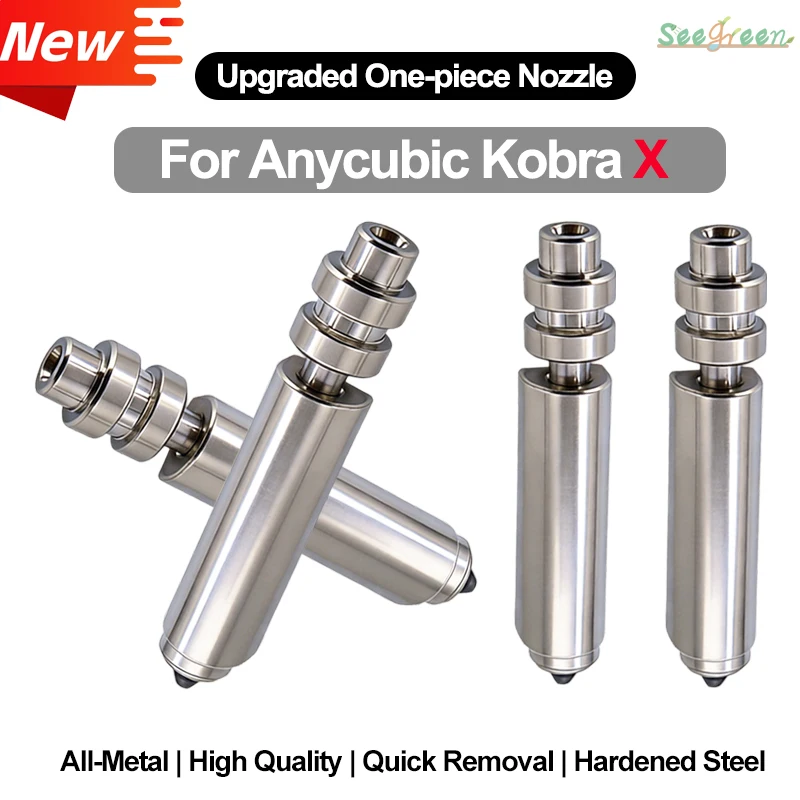 

Усовершенствованные биметаллические сопла для Anycubic Kobra X Combo, быстросменные сопла для хотэнда из закаленной стали 0.2/0.4/0.6/0.8 мм, сопла для Kobra X