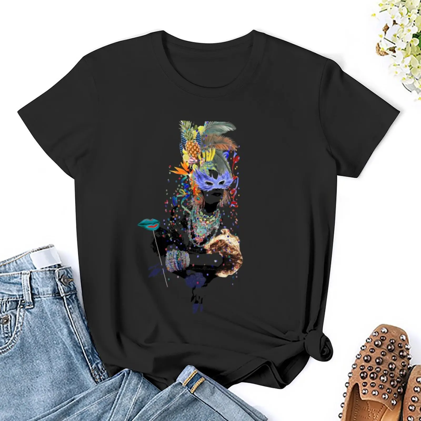 Carmen Miranda tribute to carnaval T-Shirt anime clothes cute clothes cute tops plus size tops Woman fashion
