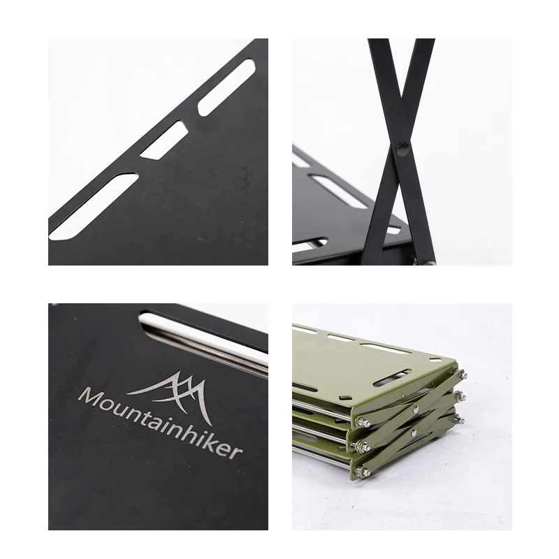 Mountain Guest Portable Storage Rack Outdoor Camping Folding Storage Rack Multi layered Desktop Multi functional Camping Equipme