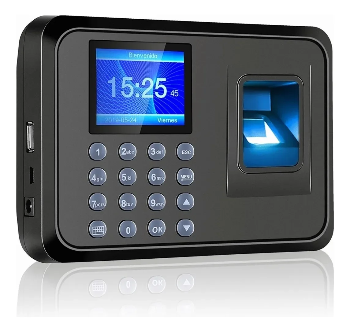 Time Clock - Fingerprint Time Clocks for Employees Small Business Automatic Calculate Working Hours and Deduct Lunch Time