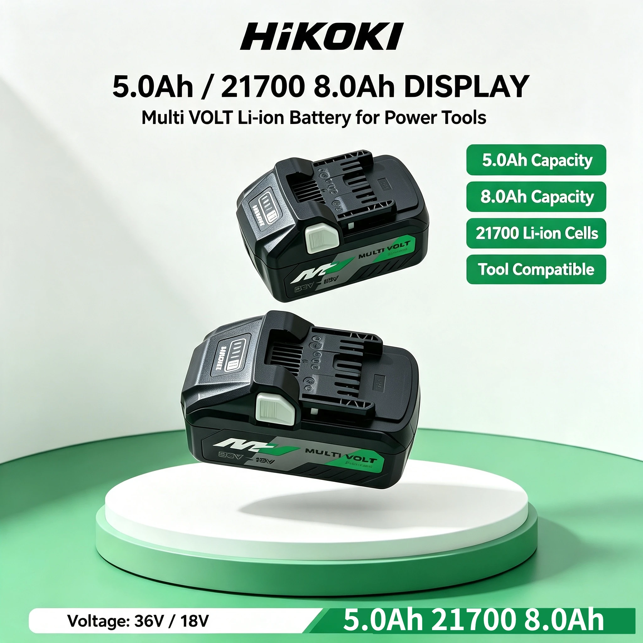 Hitachi HiKOKI High New 18V/36V 8.0Ah Lithium Battery BSL21700 Compatible Power Tools.long Cycle Service Life Long Frequent Use.