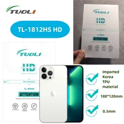 TUOLI 50pcs TL-1812HS HD Imported Hydrogel TPU Film Explosionproof For Sunshine Devia Rock Space Zero Stock Screen Cut Machine