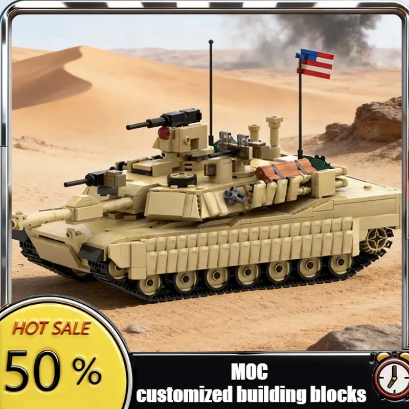 

1198 деталей, модель танка M1A2 SEPV3, масштаб 1/35, MOC, модульный конструктор, креативный дизайн, DIY, игрушка для сборки, подарок