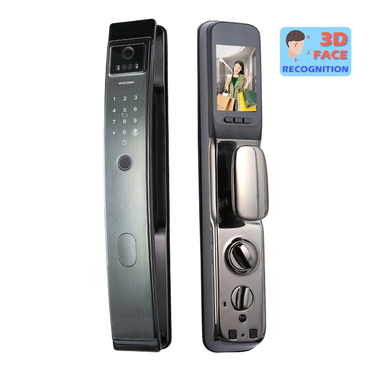 Automatic 3D Face Recognition Camera Digital Door Lock Wifi APP Fingerprint IC Card Password Smart Door Lock