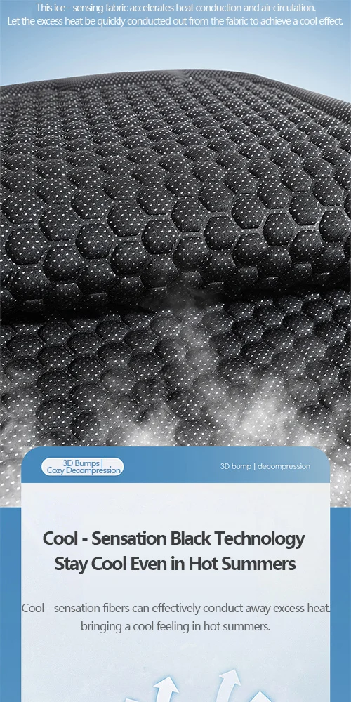 Autositzkissen - Ganzjährig Komfortabel & Atmungsaktiv, Bürostuhlkissen, 3D Minimalistisches Belüftetes Einzelsitzkühlkissen – Detail 4