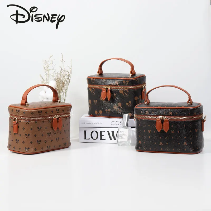 Disney Mickey Original Women's Handbag Multifunctional Large Capacity Toilet Products Handbag Fashion High Quality Handbag