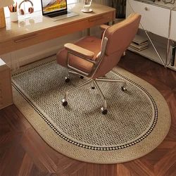 Study Swivel Chair Carpet Anti-slip Wear Floor Arched Protection Mat Office Computer Chair Bedroom Floor   Rug  Antique Style To