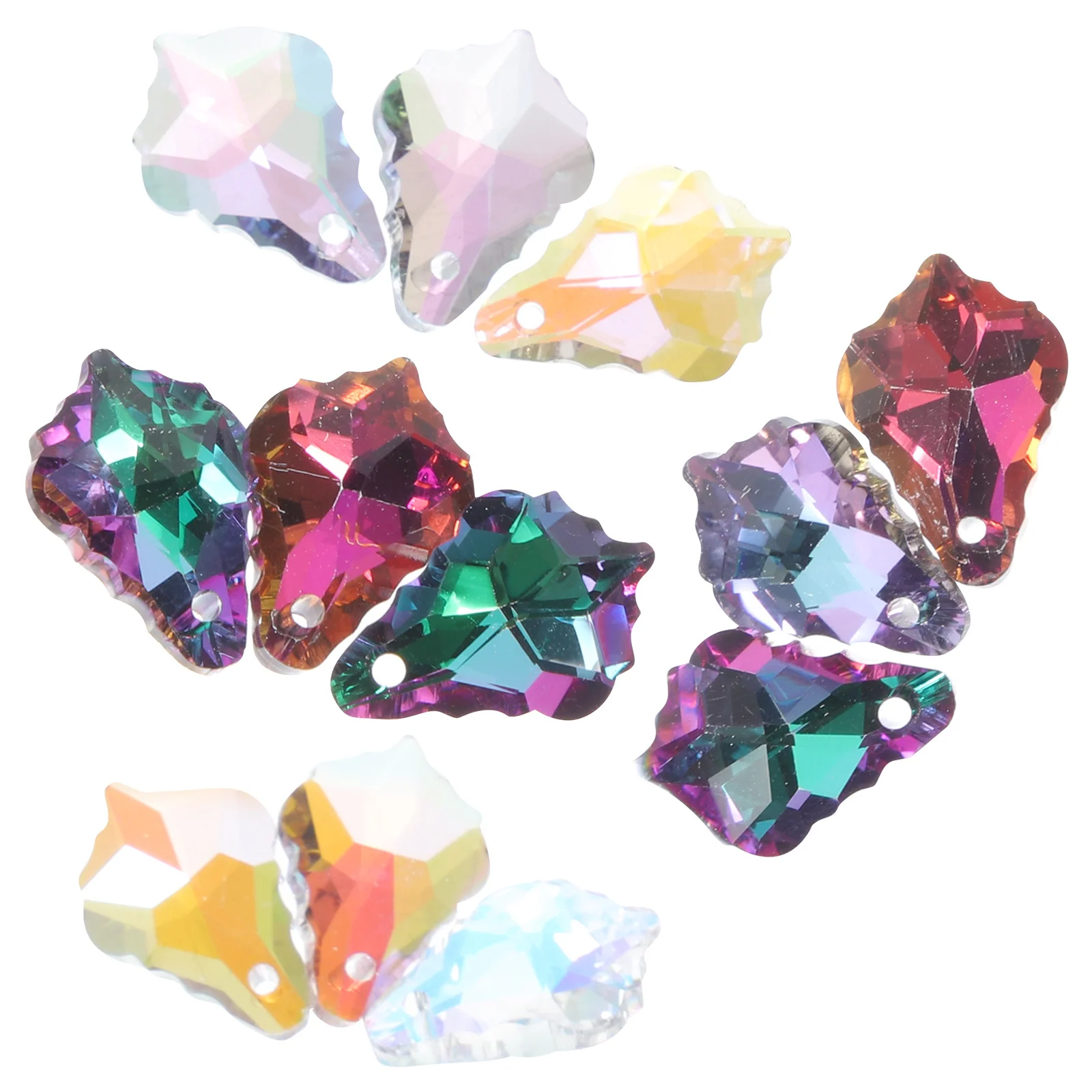 12 قطعة كريستال مابل ليف المعلقات معلقة المنشور للنوافذ Diy بها بنفسك الشمس الماسكون ديكور حديقة المنزل شجرة عيد الميلاد حلية مجوهرات #6