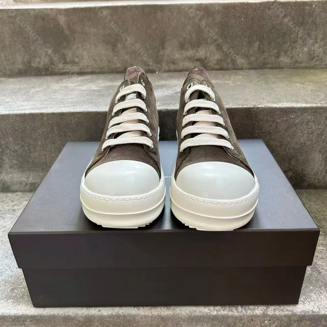 

Brand Casual Women Shoe Suede Men Sneaker Designer Brown Low-top Breathable Shoe New Style Trainer Platform Leather Flat Shoe