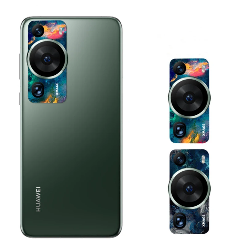 Colorful Chaos Multicolored 2PCS Camera Lens Skin Sticker For Huawei P60 Pro P60Pro Screen Protector For Huawei P60 Protect Flim