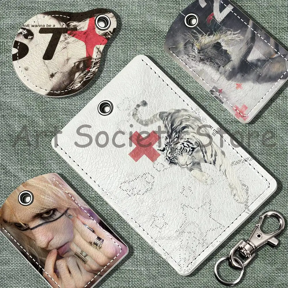 Singer 2hollis Leather Keychain Badge Holder with Lanyard - ID/Access Card Holder, Key Ring Accessory, Gift Option