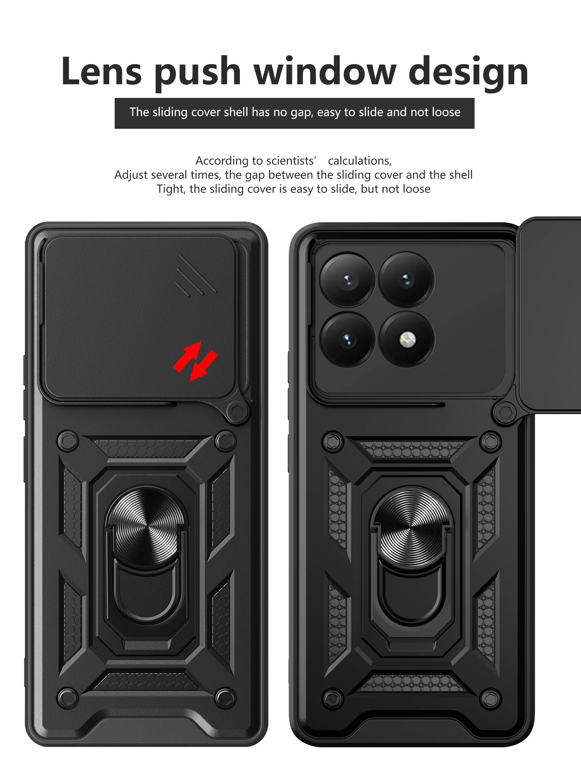 샤오미 15T 프로 5G 미 15t 14T 프로 13T 12T 11T 샤오미 14T 미15T 하드 커버용 슬라이드 카메라 렌즈 보호 케이스