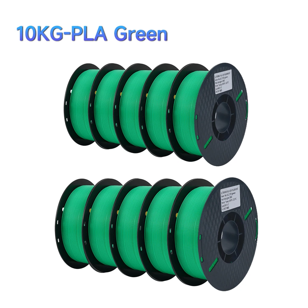 10KG PLA PETG-filament voor 3D-printerfilament 1KG/rol 1,75MM Plastic filamenten Line Up Netjes afdrukken Materiaal voor 3D-printer
