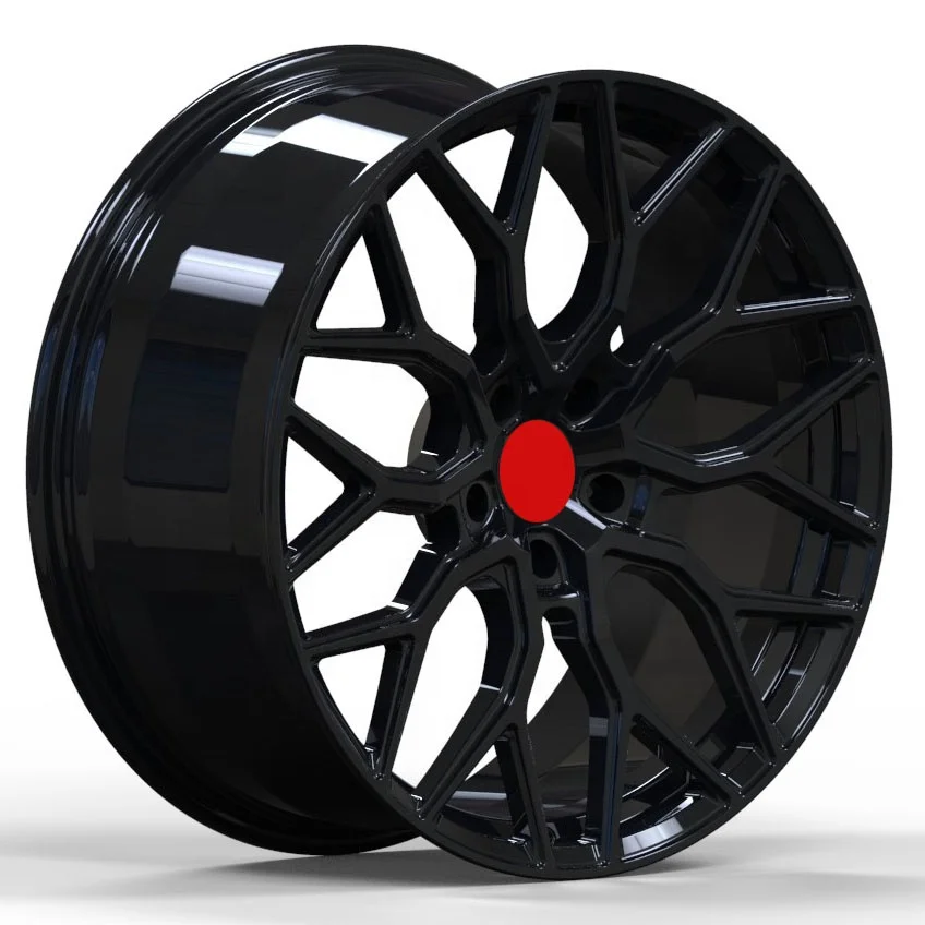 Customizable Gold Over Polish 6x135 26x16 Alloy Wheel Rims Concave Forged Aluminum Car Wheels