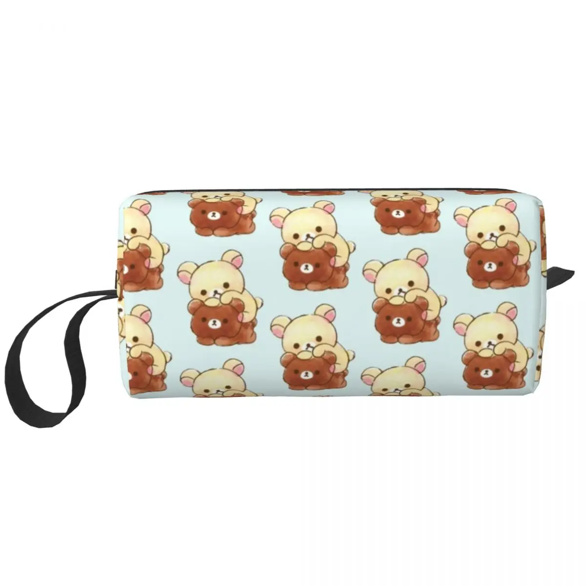 Rilakkuma Sakura Makeup Bag Cosmetic Organizer Storage Dopp Kit Toiletry Cosmetic Bag for Women Beauty Travel Pencil Case