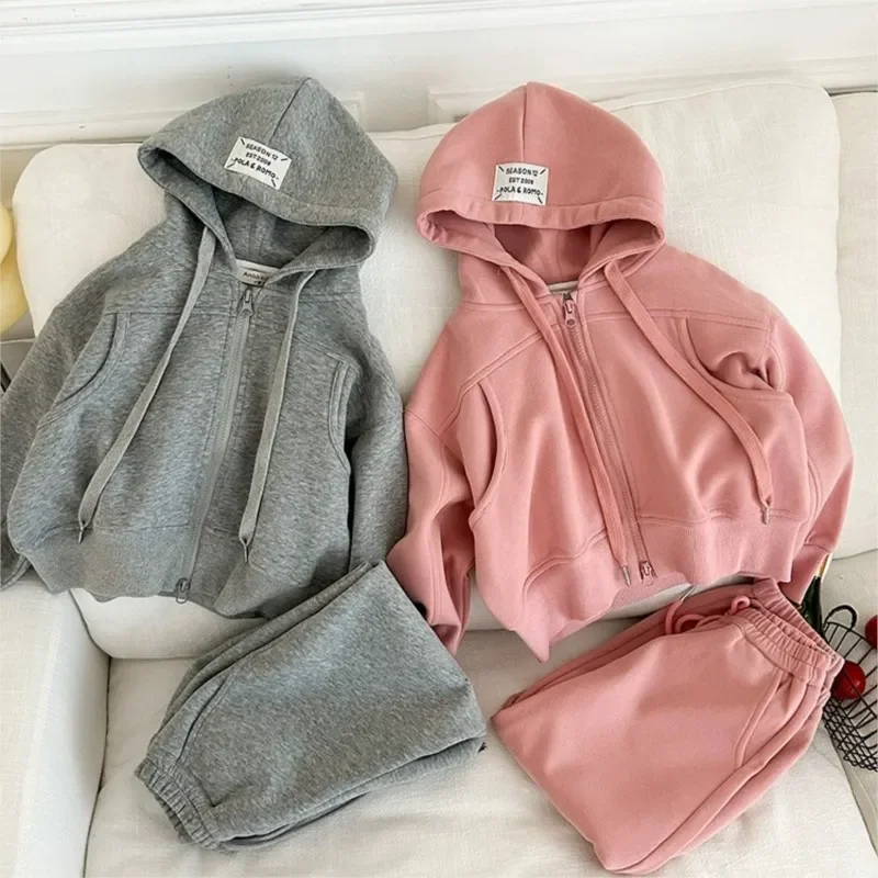 2025 new Winter Baby Boys Cotton Padded  Coats+Pants sets Kids Children Casual Comfortable Overcoats Clothes