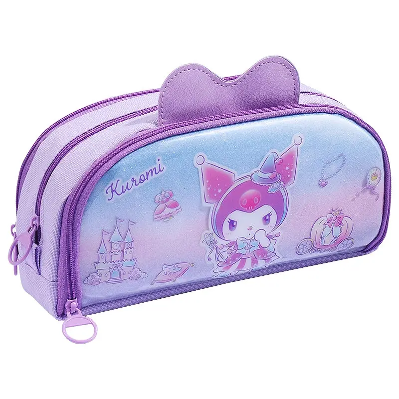 Sanrio Kuromi-estuche de gran capacidad para lápices, estuche de Anime Kawaii My Melody Cinnamoroll, estuche de papelería escolar para niñas, regalo para niños, nuevo