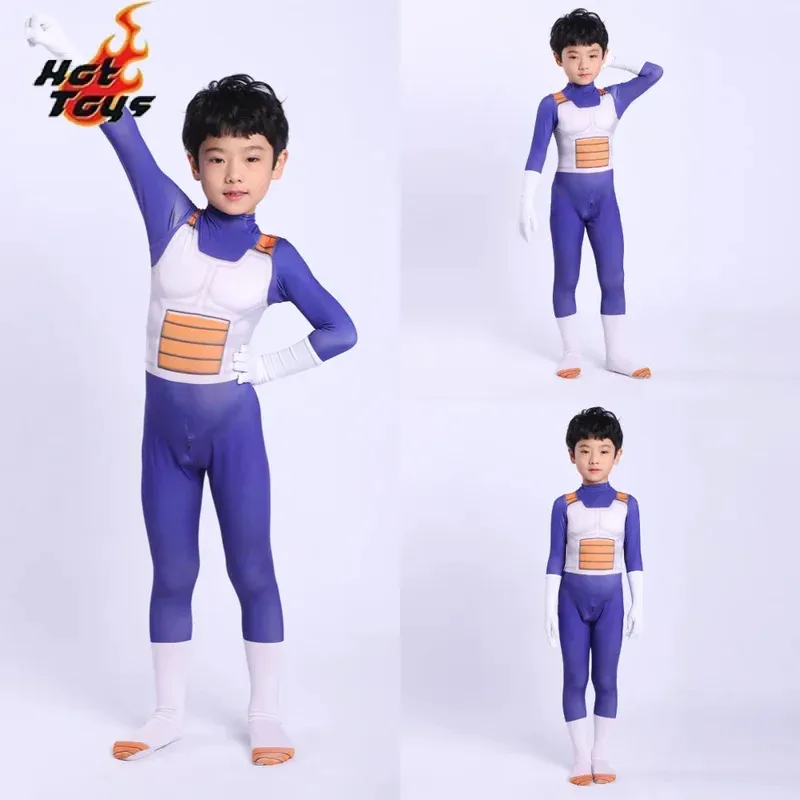 Косплей Костюм Гоку Вегета-мальчик Косплей Костюм Гоку Сон Герой Парики Улыбающая комбинация Одеваются