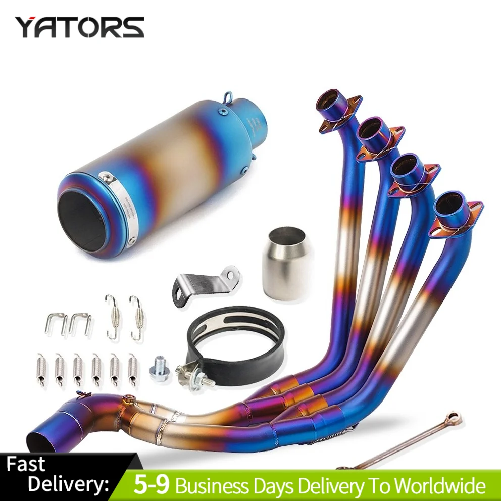 

Slip On Escape Blue Exhaust Systems For Honda CBR650F/R CB650F CB650R 14-23 Whole Exhaust Pipe