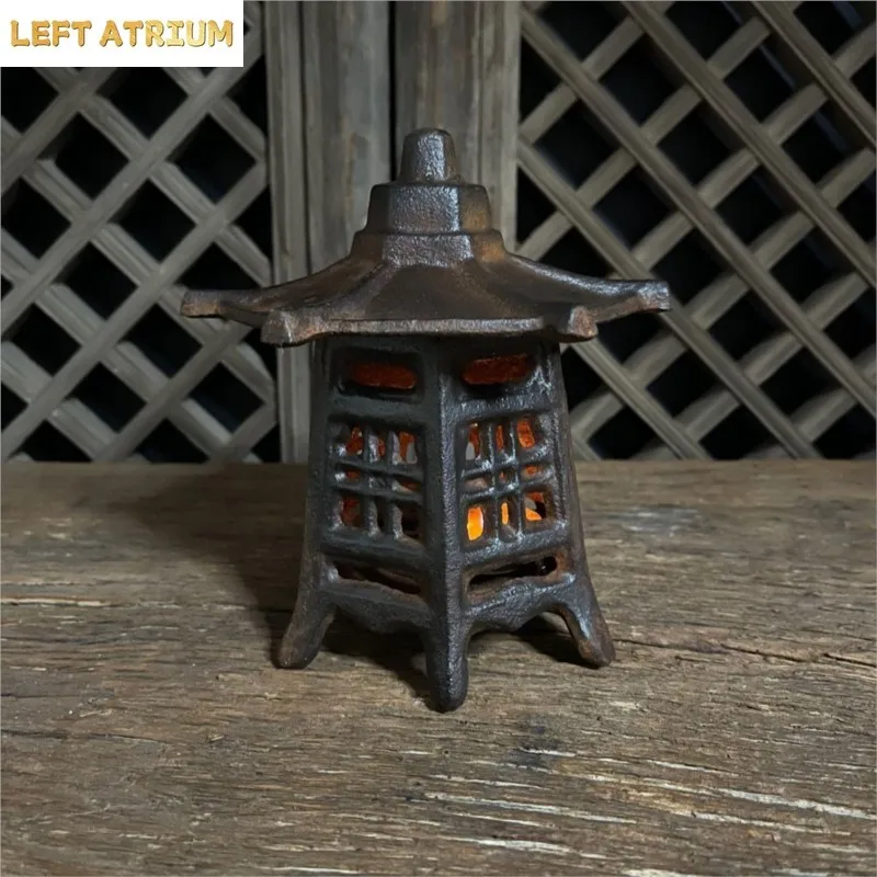 Creative Retro Iron Candlestick/Oil Lamp Hanging Home Desktop Decorative Ornament Candle Holder Chinese Incense Burner 1PCSLF207