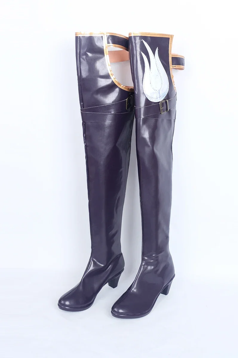 Buty do cosplay Blake Belladonna, fioletowe skórzane, szyte na miarę dla kobiet, buty do kostiumu anime.