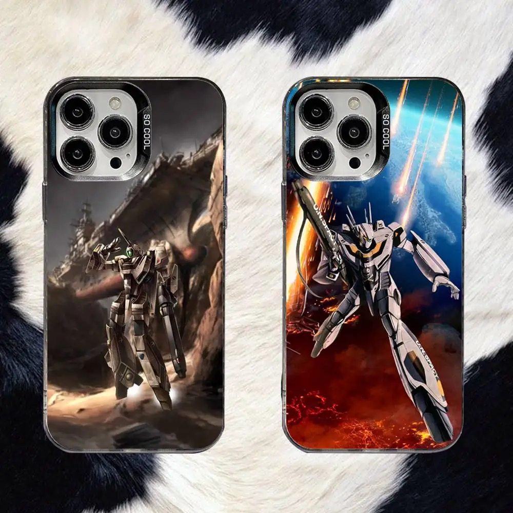 

R-Robotech Robert Macross Phone Case For iPhone 16,15,14,13,12,11,8,7,Pro,Max,Plus,Mini,XS,SE Anti Fall Black Matte Hard