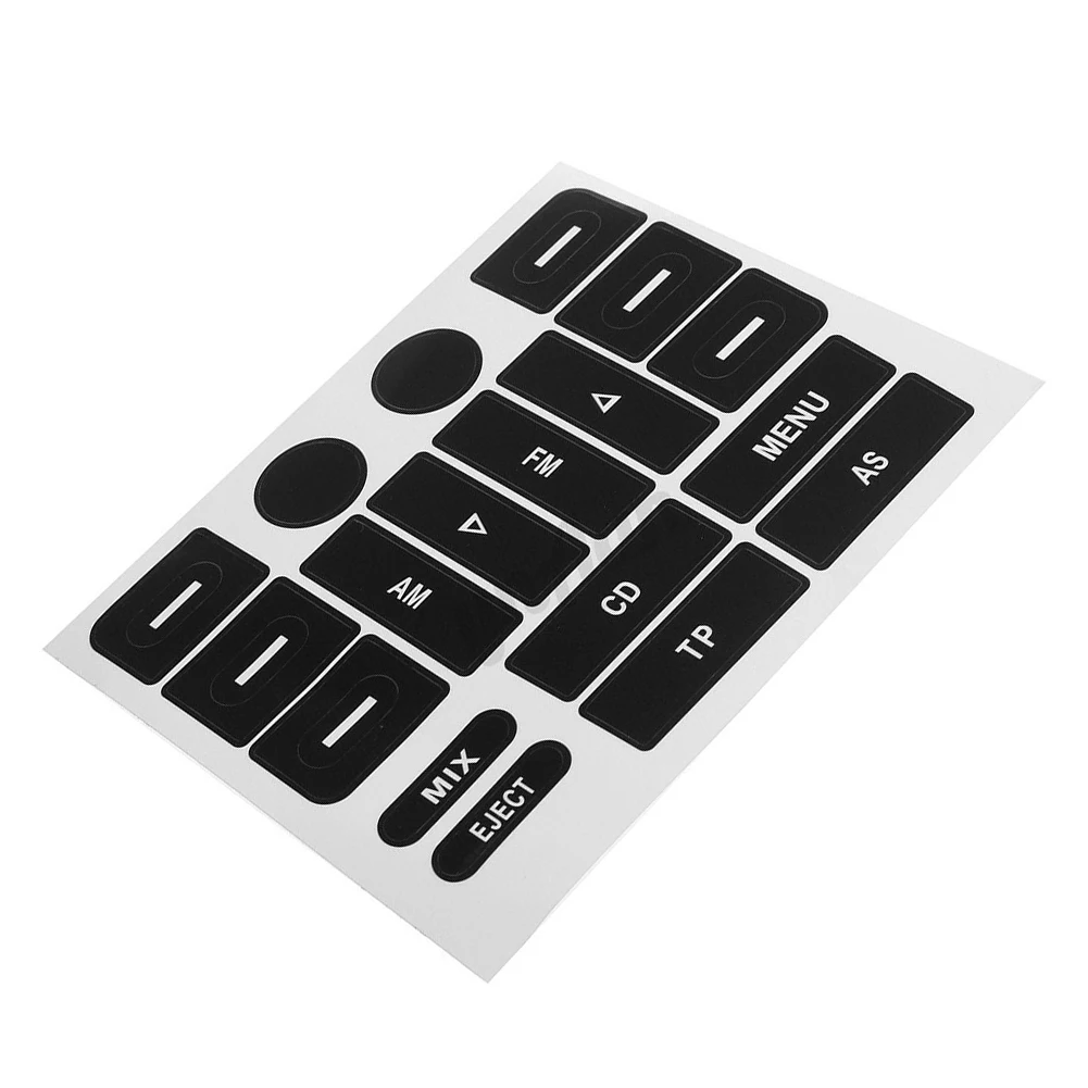 1pc Matte Black PVC Material For Golf MK5 For Passat Car Radio Button Knobs Repair Sticker Slightly Smaller Size & High Quality