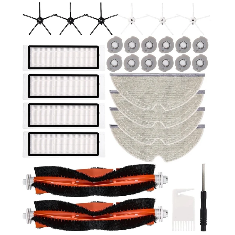 掃除機用スペアパーツ,メインブラシ,HEPAフィルター,モップ,布アクセサリー,xiaomi Roborock,s5 max,s6,pure s6,maxv