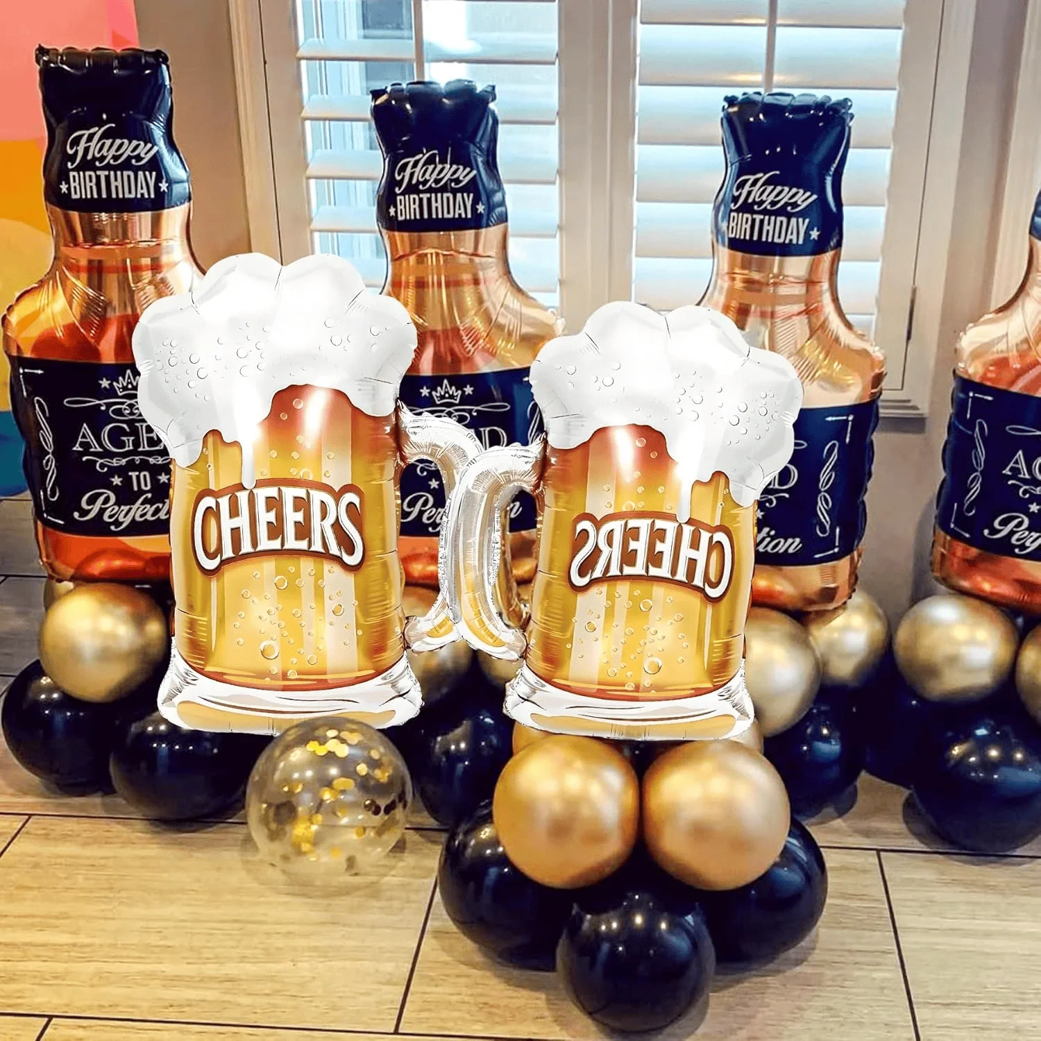 

Whiskey Beer Bottle Aluminium Foil Balloons Summer Beer Theme for Birthday Party Oktoberfest Carnival Wedding Background Decor